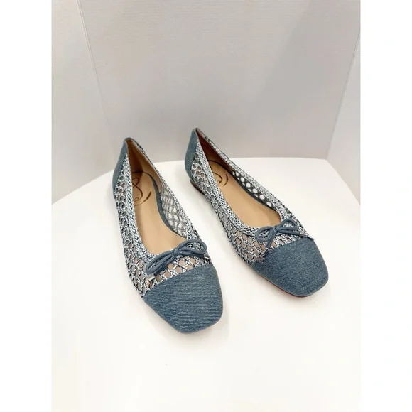 NWOT Sam Edelman Newblue Woven May Flats, Size 6.5 - Picture 2 of 9